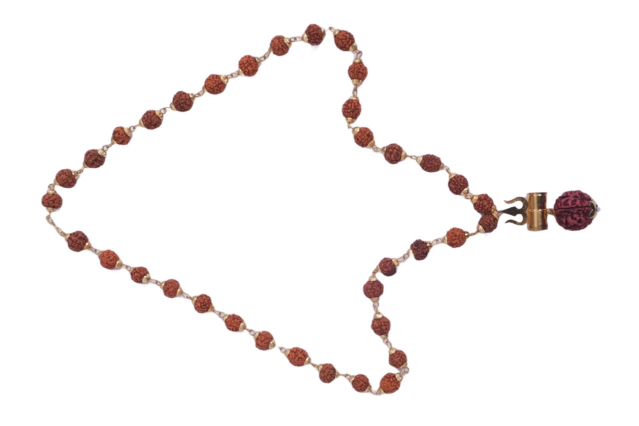 Rudraksh Mala with Trishul Locket